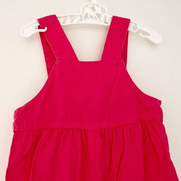 Vintage Baby Girl Carter's 9 Month Playful Pink Overalls Floral Embroidered - Picture 5 of 13